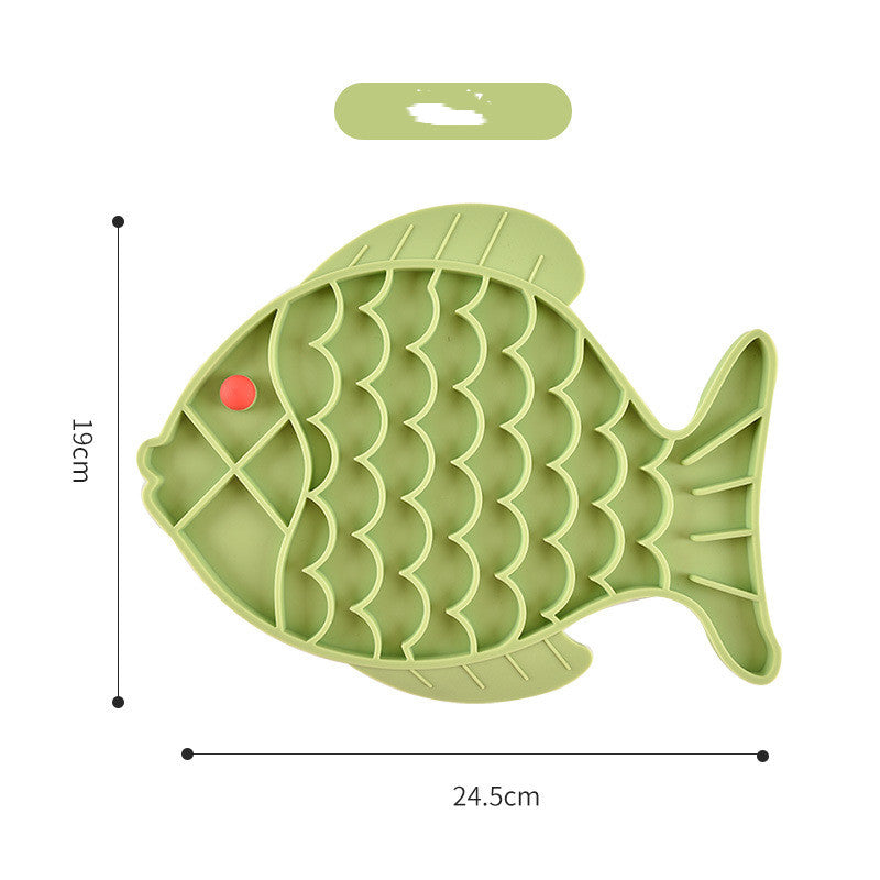 Silicone slow feeder dog plate with non-slip base, view 3