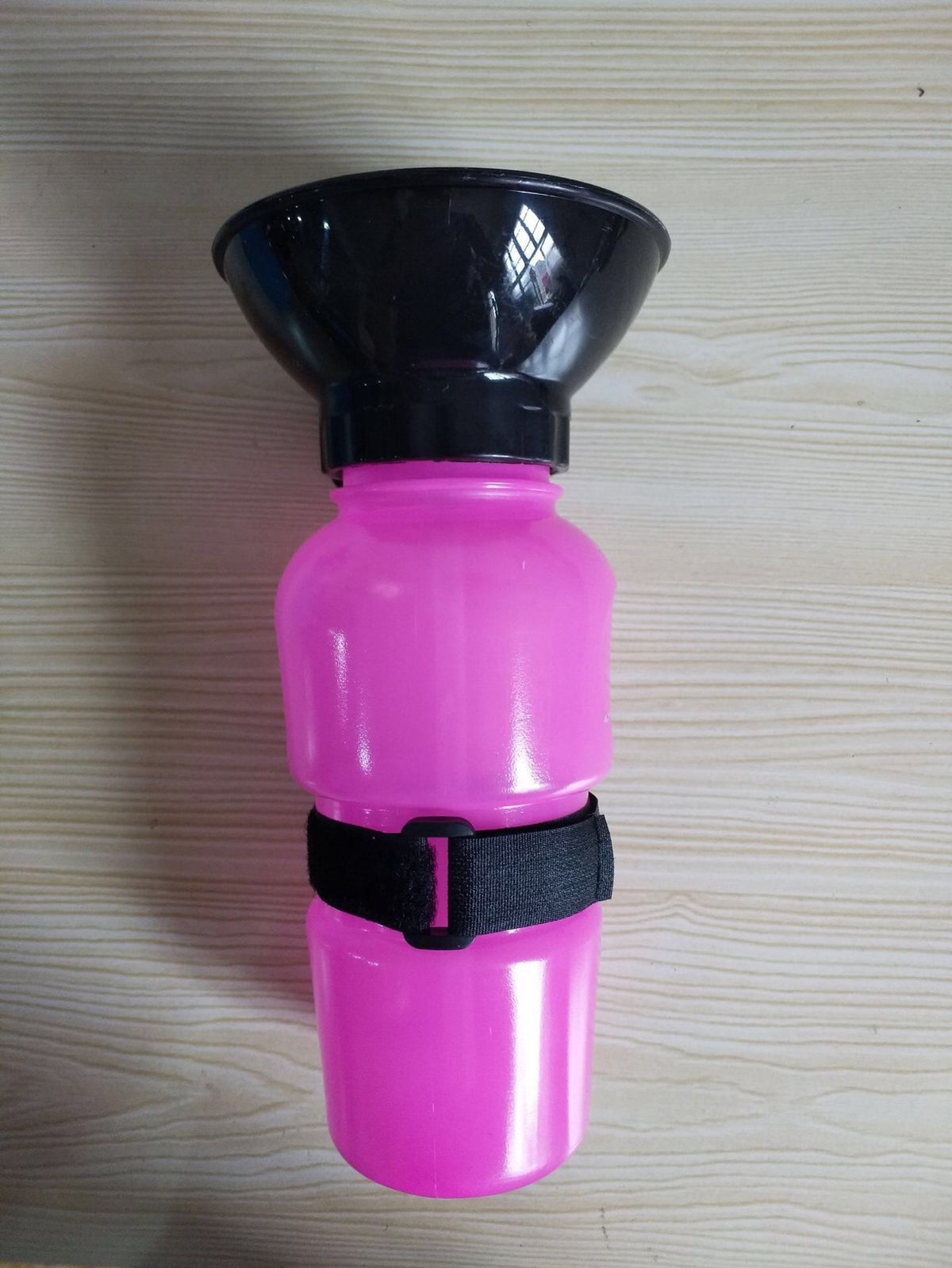 Portable dog water bottle with built-in bowl, view 3