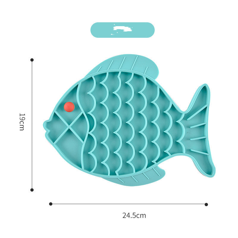 Silicone slow feeder dog plate with non-slip base, view 2