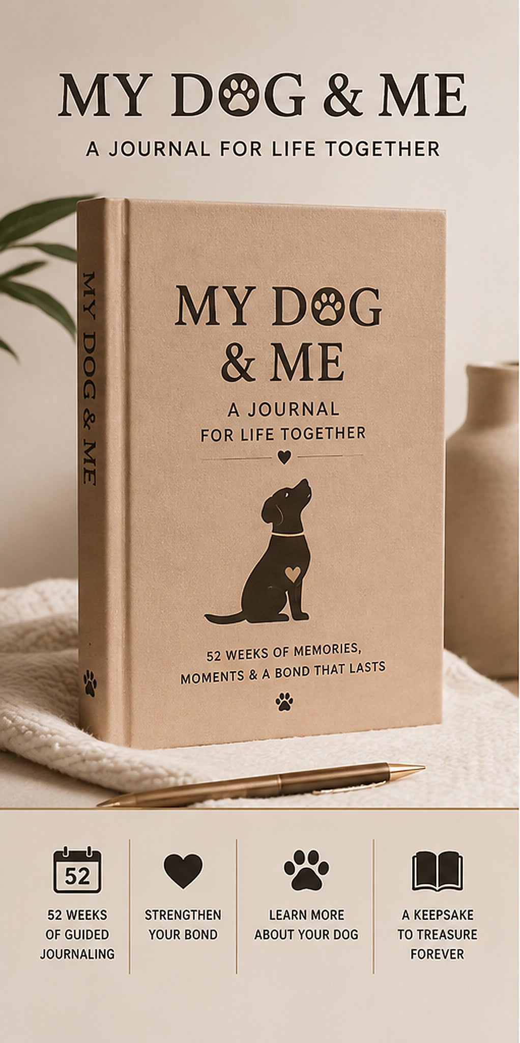 My Dog & Me keepsake journal for dog owners, view 3