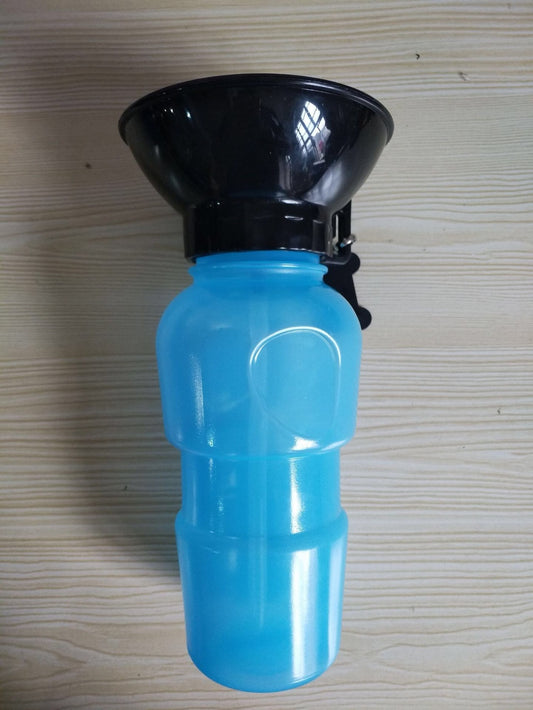 Portable dog water bottle with built-in bowl, view 2
