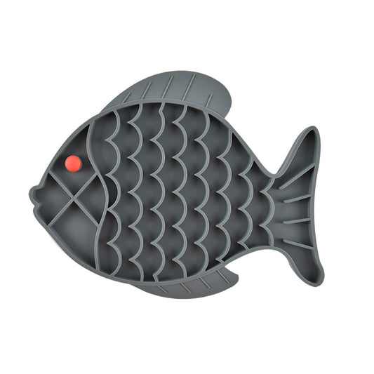 Silicone slow feeder dog plate with non-slip base