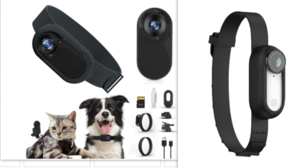 Wireless dog collar camera, view 3